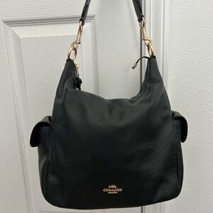 Coach Black Leather Shoulder Bag